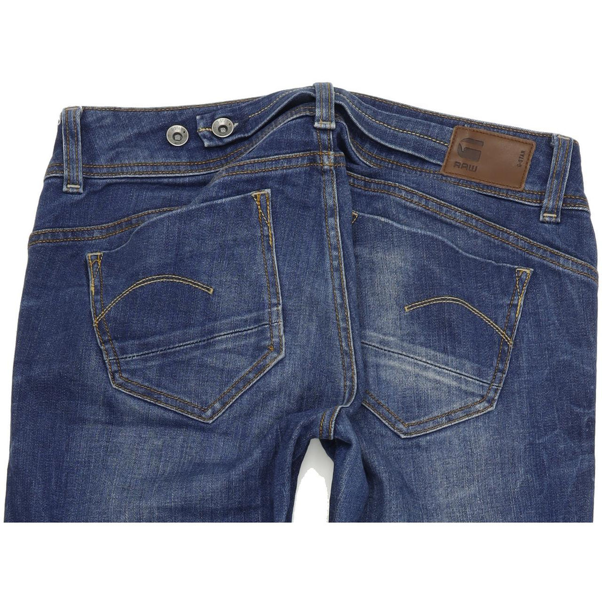 G-Star Midge Saddle Women Blue Straight Regular Stretch Jeans W29 L30
