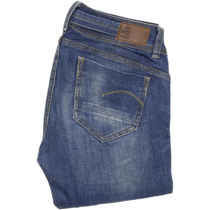 G-Star Midge Saddle Women Blue Straight Regular Stretch Jeans W29 L30