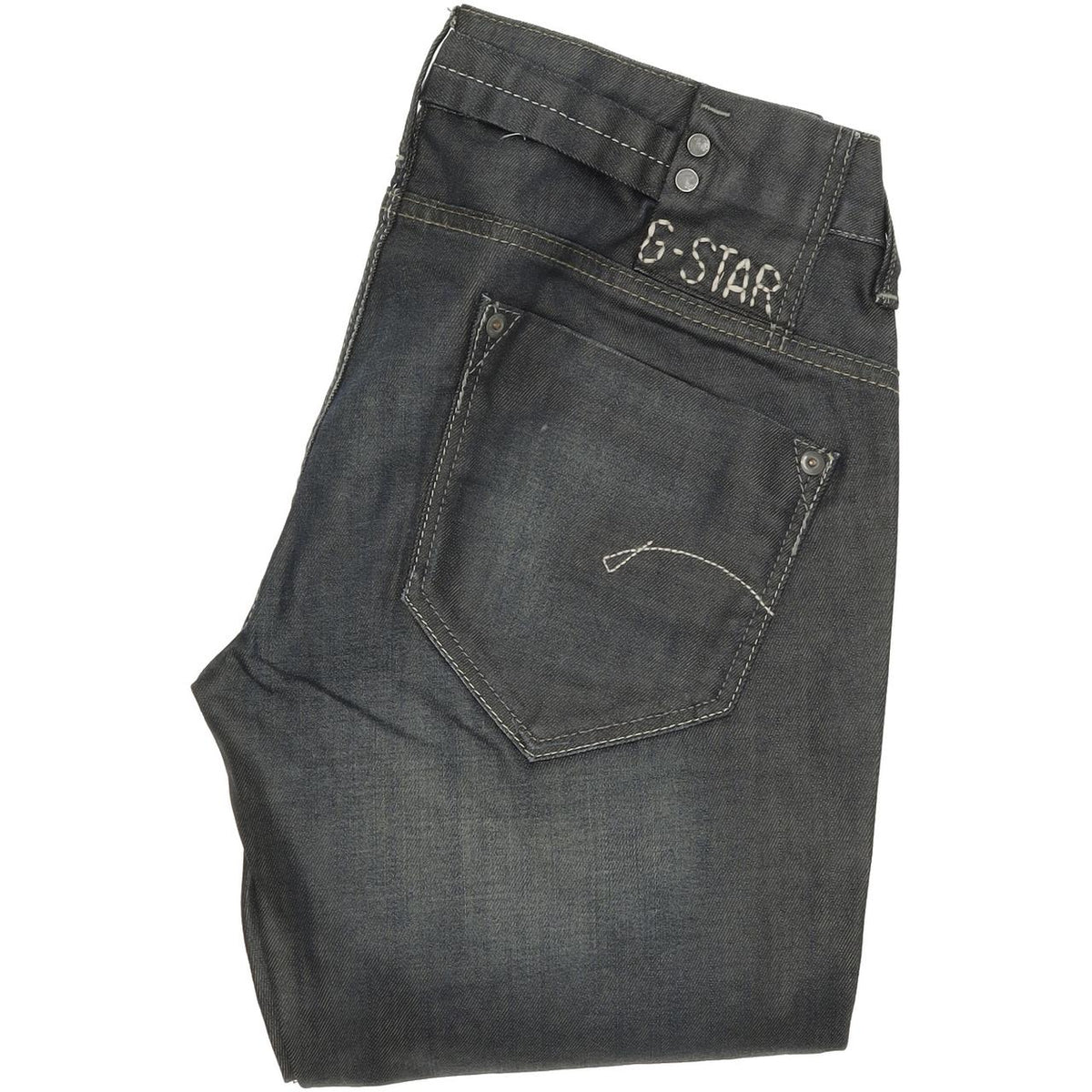 G-Star Midge Women Blue Straight Regular Stretch Jeans W30 L30