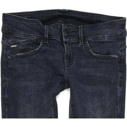 G-Star Lynn Mid Women Blue Skinny Slim Stretch Jeans W27 L32