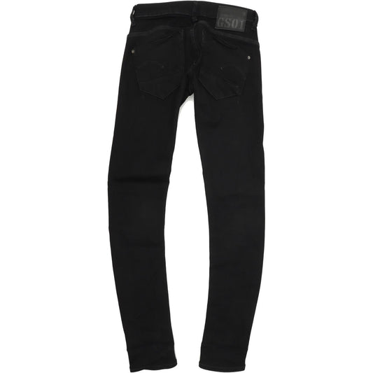 G-Star Radar Women Black Skinny Slim Stretch Jeans W26 L32