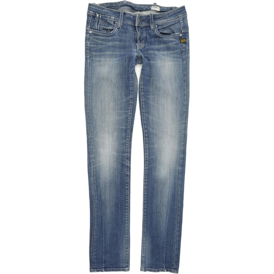 G-Star Elect Women Blue Straight Regular Stretch Jeans W28 L36