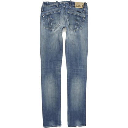 G-Star Elect Women Blue Straight Regular Stretch Jeans W28 L36
