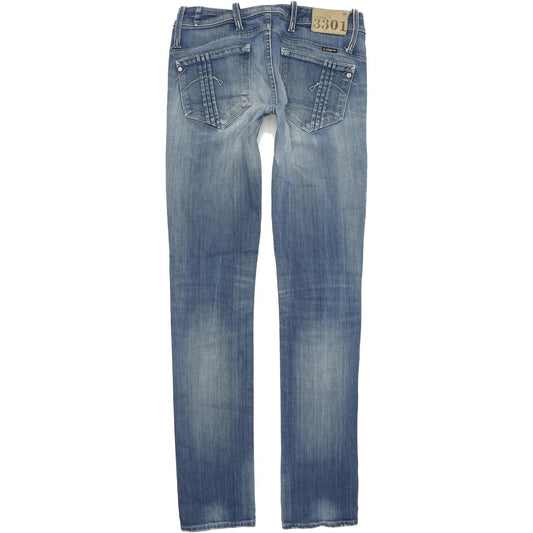 G-Star Elect Women Blue Straight Regular Stretch Jeans W28 L36