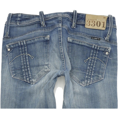 G-Star Elect Women Blue Straight Regular Stretch Jeans W28 L36