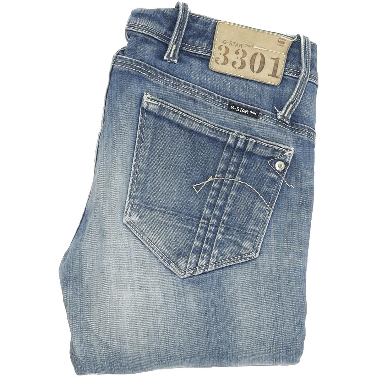 G-Star Elect Women Blue Straight Regular Stretch Jeans W28 L36