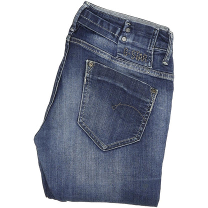 G-Star Midge Women Blue Straight Regular Stretch Jeans W30 L31