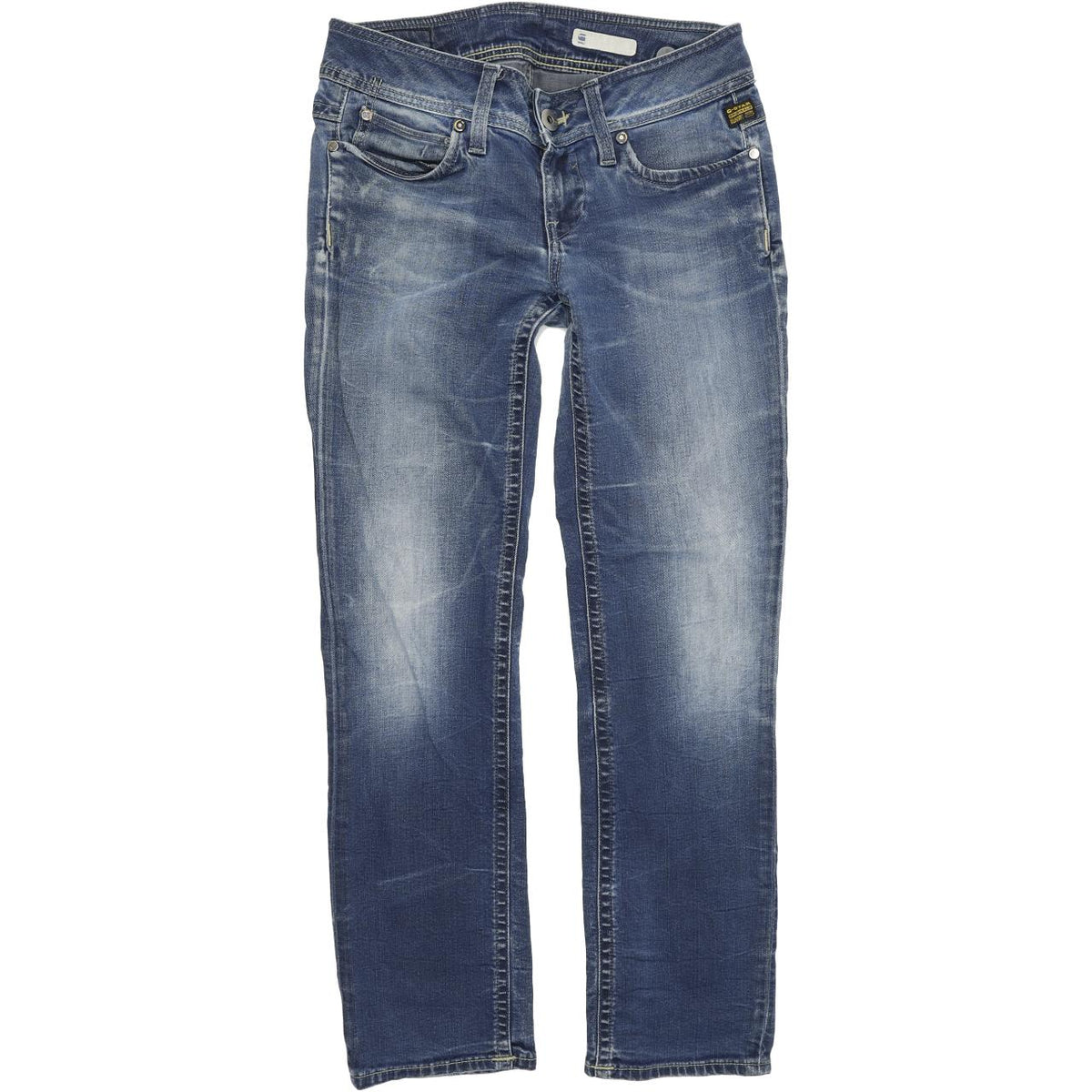 G-Star Ford Women Blue Straight Regular Stretch Jeans W29 L30