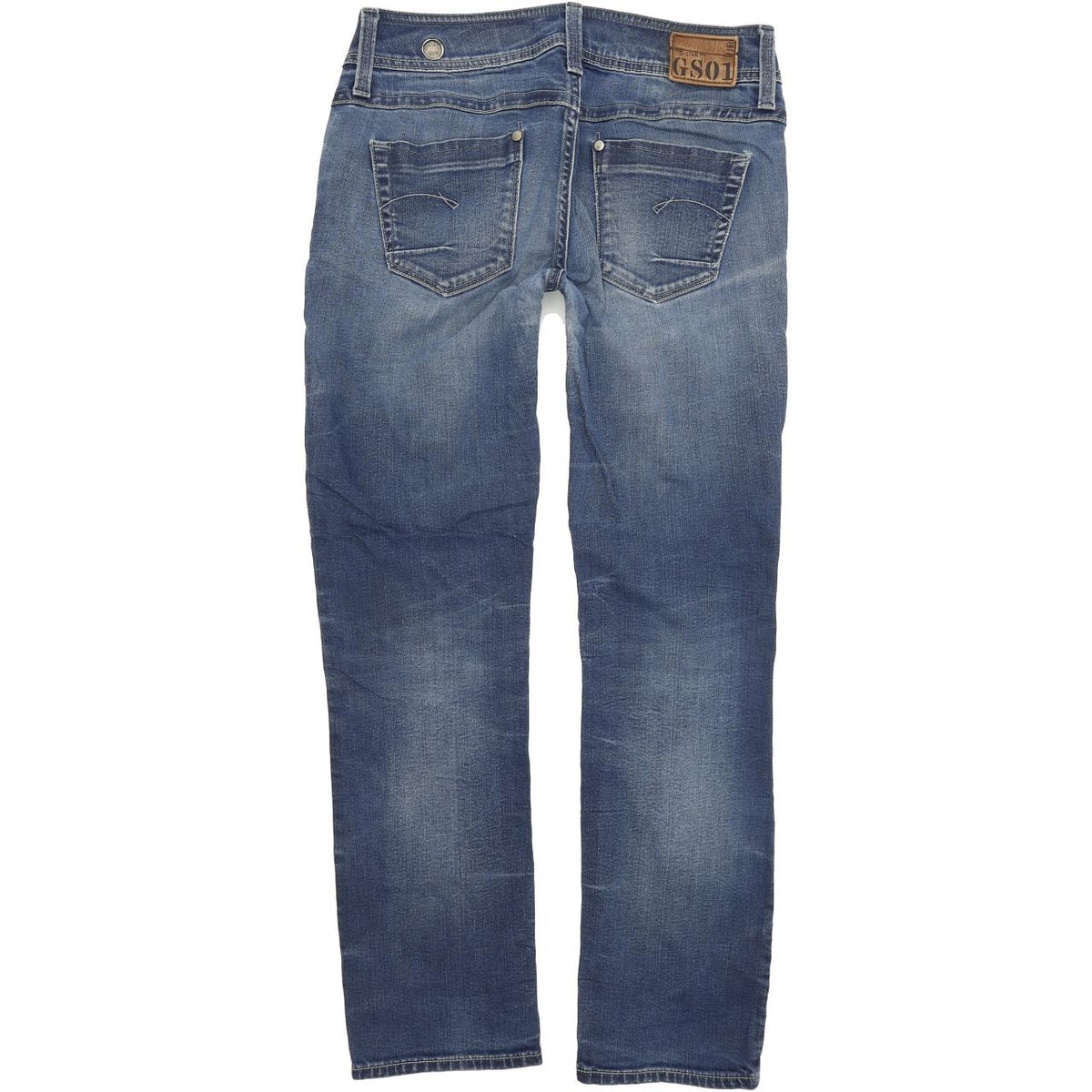 G-Star Ford Women Blue Straight Regular Stretch Jeans W29 L30