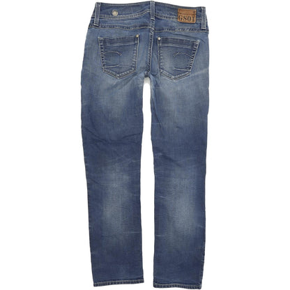G-Star Ford Women Blue Straight Regular Stretch Jeans W29 L30