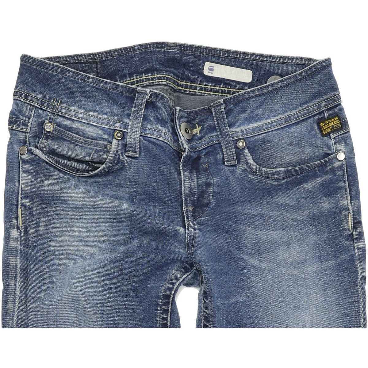 G-Star Ford Women Blue Straight Regular Stretch Jeans W29 L30