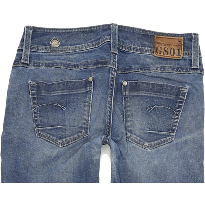 G-Star Ford Women Blue Straight Regular Stretch Jeans W29 L30