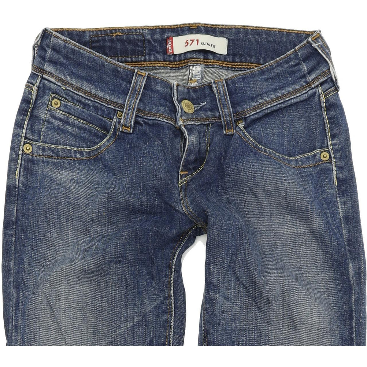 Levi's 571 Women Blue Skinny Slim Stretch Jeans W25 L32