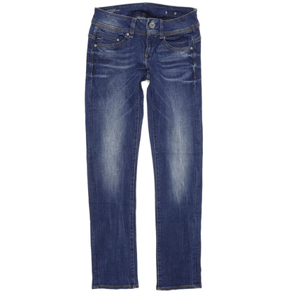 G-Star Midge Saddle Women Blue Straight Regular Stretch Jeans W28 L32
