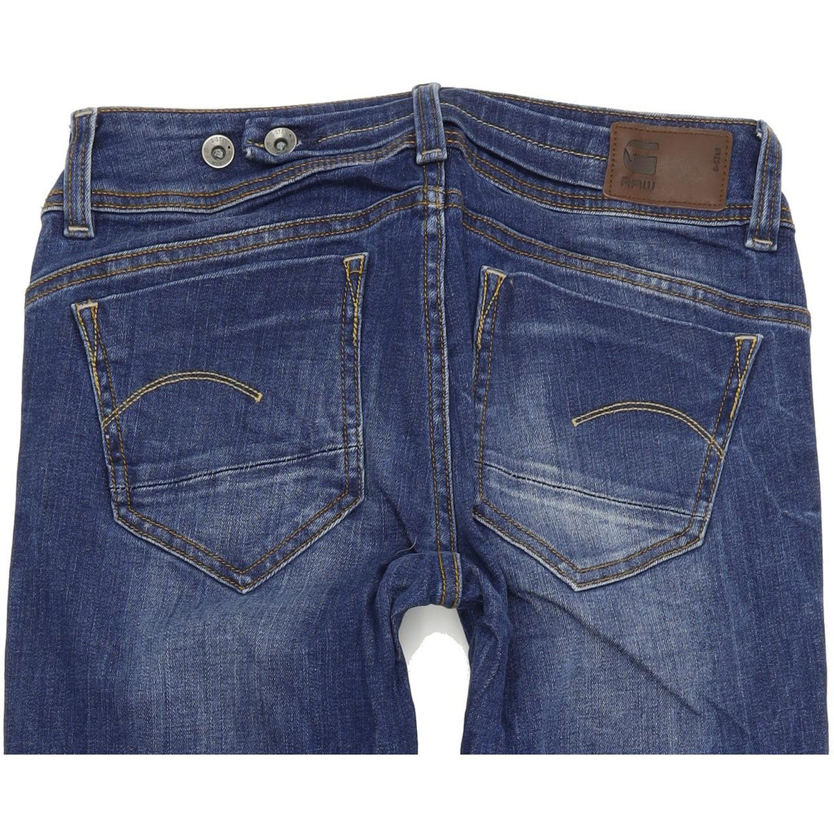 G-Star Midge Saddle Women Blue Straight Regular Stretch Jeans W28 L32