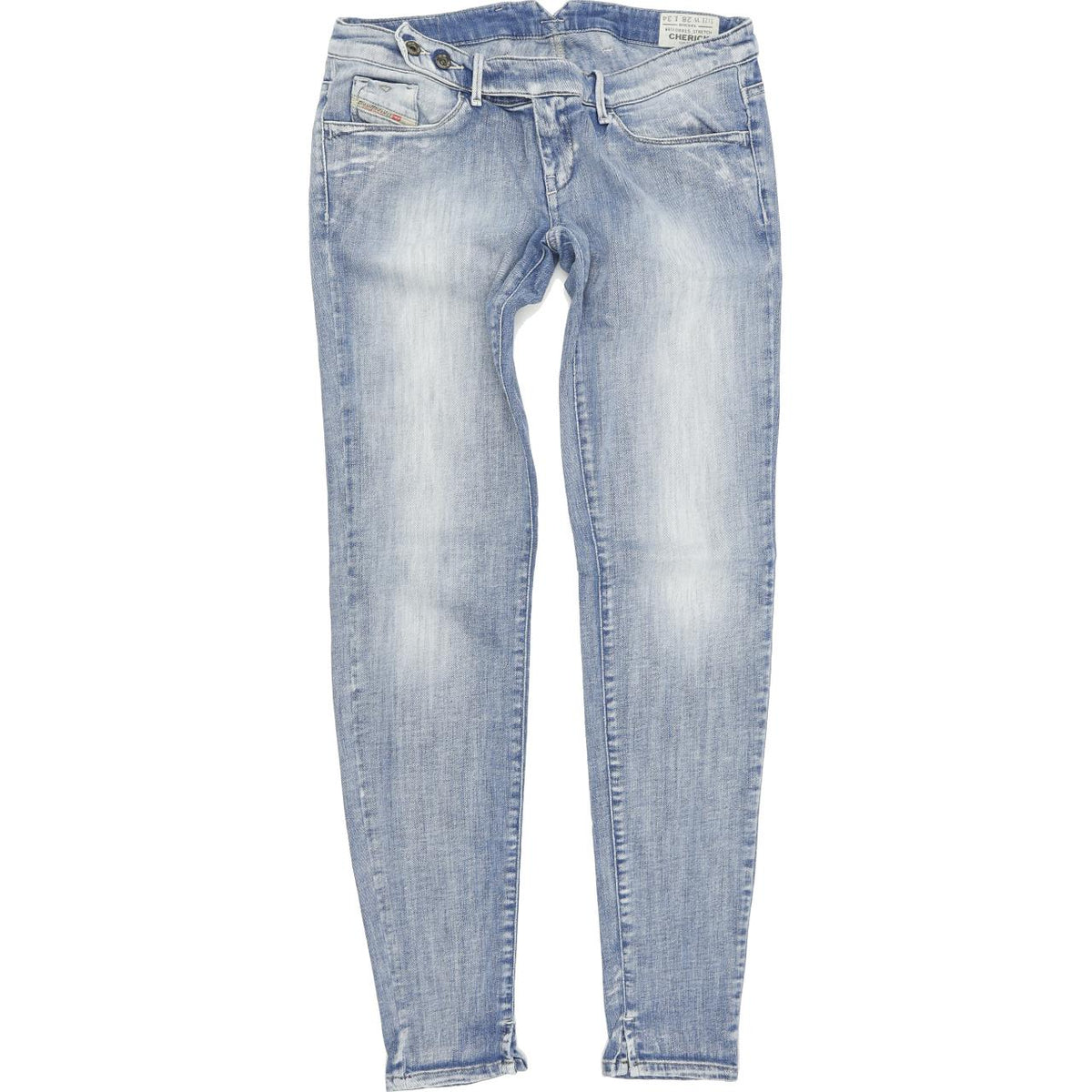 Diesel Cherick 0881S Women Blue Tapered Slim Stretch Jeans W28 L33