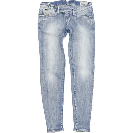 Diesel Cherick 0881S Women Blue Tapered Slim Stretch Jeans W28 L33