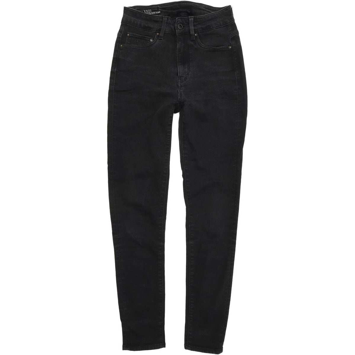 G-Star 3301 Ultra Women Black Skinny Slim Stretch Jeans W25 L28