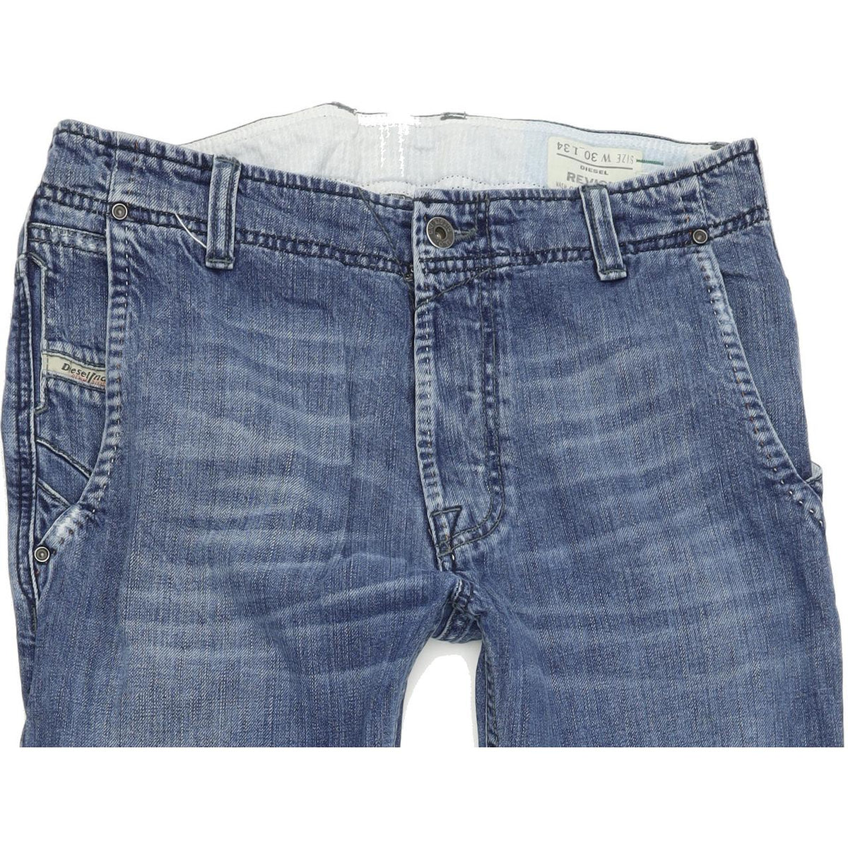 Diesel Revick 0R8CG Women Blue Straight Regular Jeans W30 L34