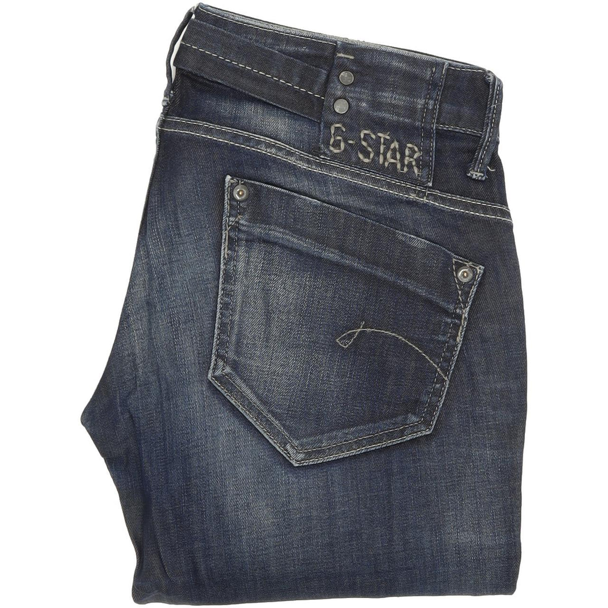 G-Star Midge Women Blue Straight Regular Stretch Jeans W30 L32