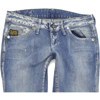 G-Star Midge Women Blue Straight Regular Stretch Jeans W28 L33