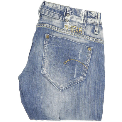G-Star Midge Women Blue Straight Regular Stretch Jeans W28 L33