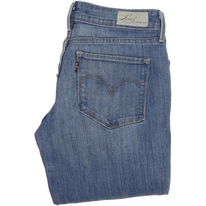 Levi's Bold Curve Women Blue Straight Regular Stretch Jeans W27 L32