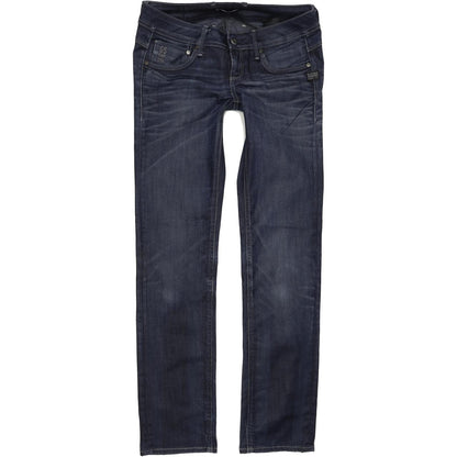 G-Star Attacc Women Blue Straight Regular Stretch Jeans W28 L32