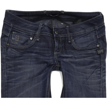 G-Star Attacc Women Blue Straight Regular Stretch Jeans W28 L32