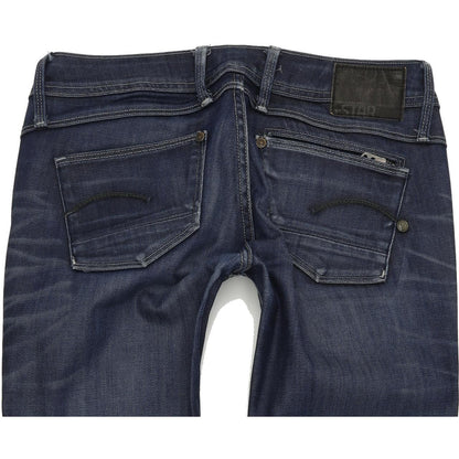 G-Star Attacc Women Blue Straight Regular Stretch Jeans W28 L32