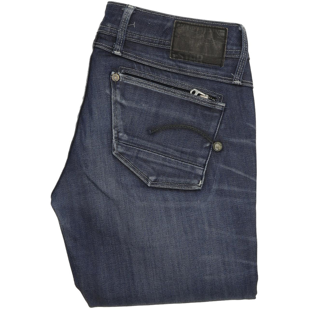 G-Star Attacc Women Blue Straight Regular Stretch Jeans W28 L32