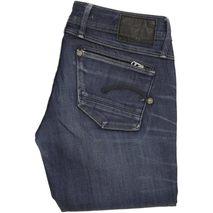 G-Star Attacc Women Blue Straight Regular Stretch Jeans W28 L32