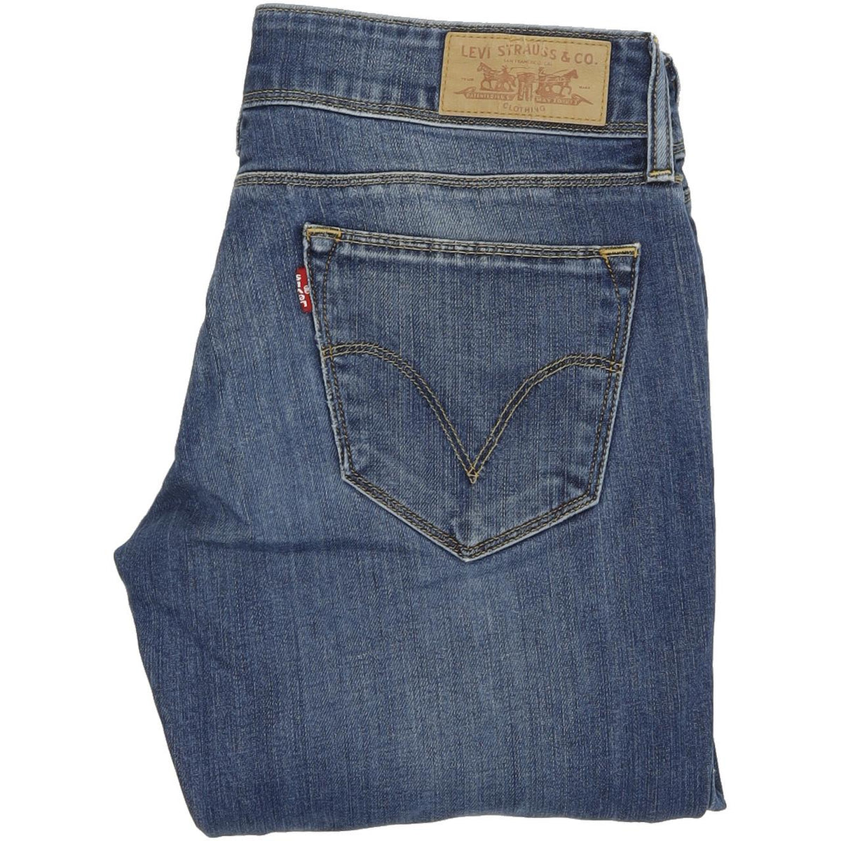 Levi's 470 Women Blue Straight Regular Stretch Jeans W29 L32