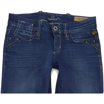 G-Star Austin Women Blue Skinny Slim Stretch Jeans W27 L34