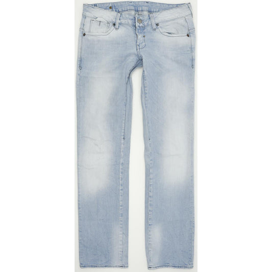 G-Star Women Blue Straight Regular Stretch Jeans W28 L30