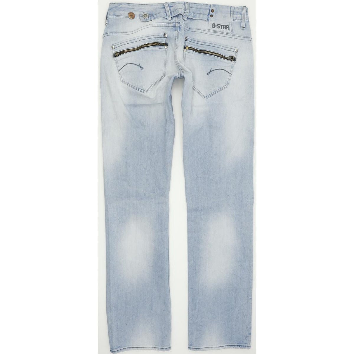 G-Star Women Blue Straight Regular Stretch Jeans W28 L30