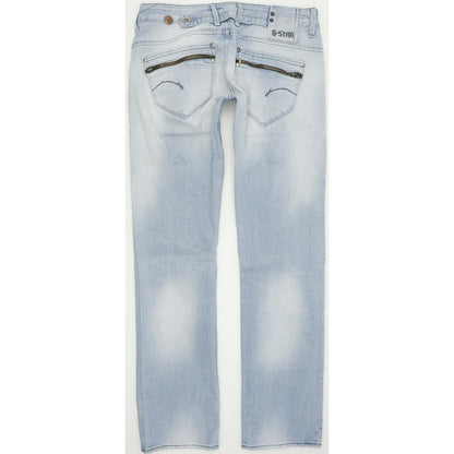 G-Star Women Blue Straight Regular Stretch Jeans W28 L30