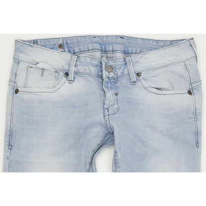 G-Star Women Blue Straight Regular Stretch Jeans W28 L30
