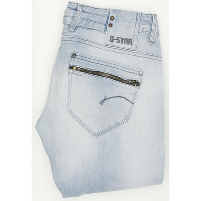G-Star Women Blue Straight Regular Stretch Jeans W28 L30