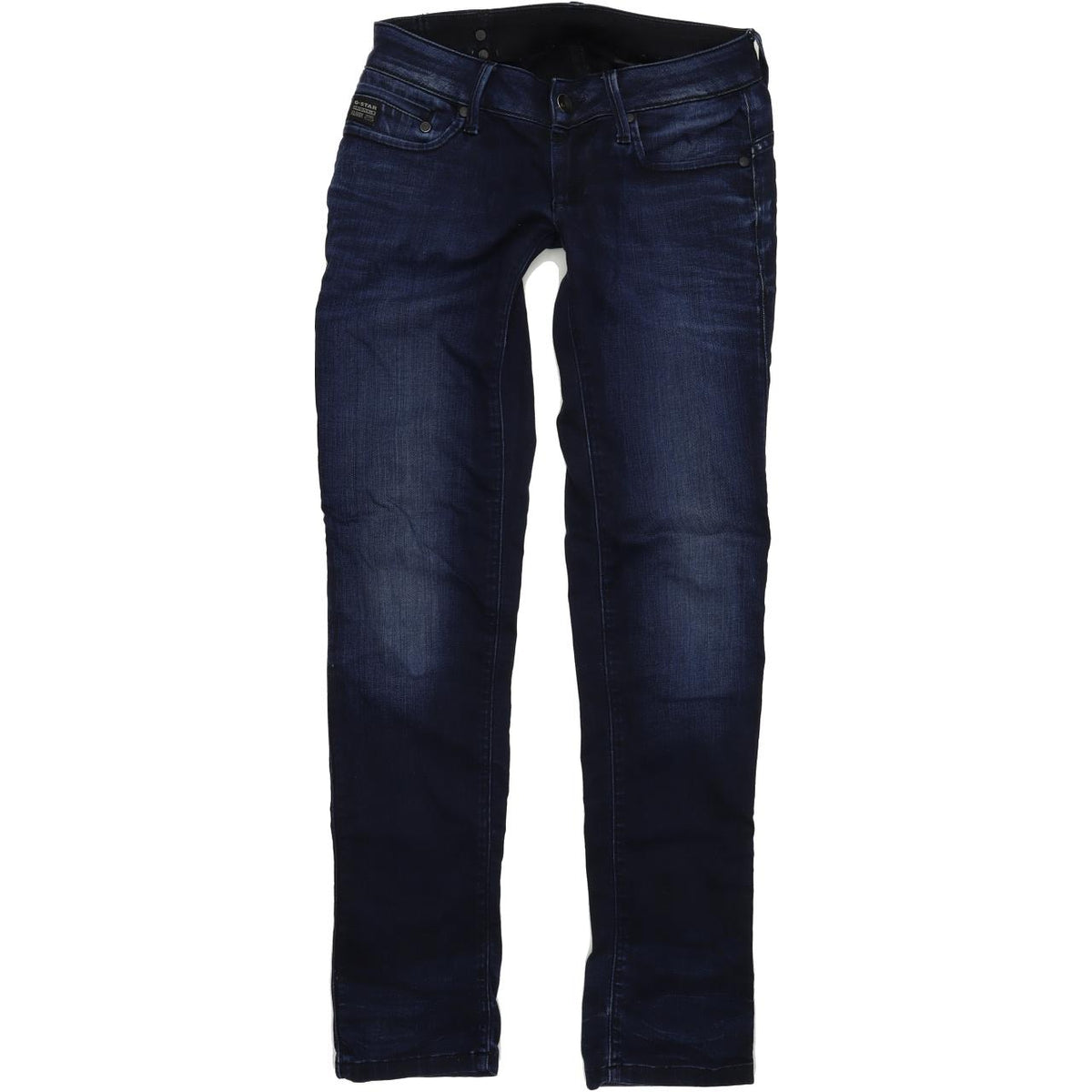 G-Star Women Blue Straight Regular Stretch Jeans W26 L32