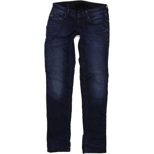 G-Star Women Blue Straight Regular Stretch Jeans W26 L32