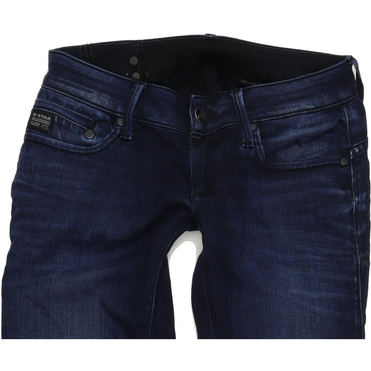 G-Star Women Blue Straight Regular Stretch Jeans W26 L32