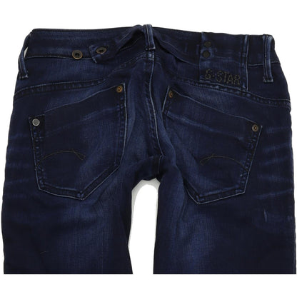 G-Star Women Blue Straight Regular Stretch Jeans W26 L32