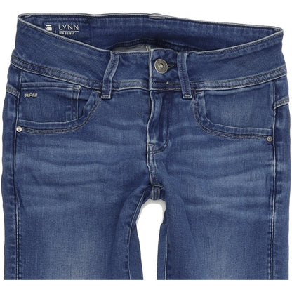 G-Star Lynn Women Blue Skinny Slim Stretch Jeans W25 L30