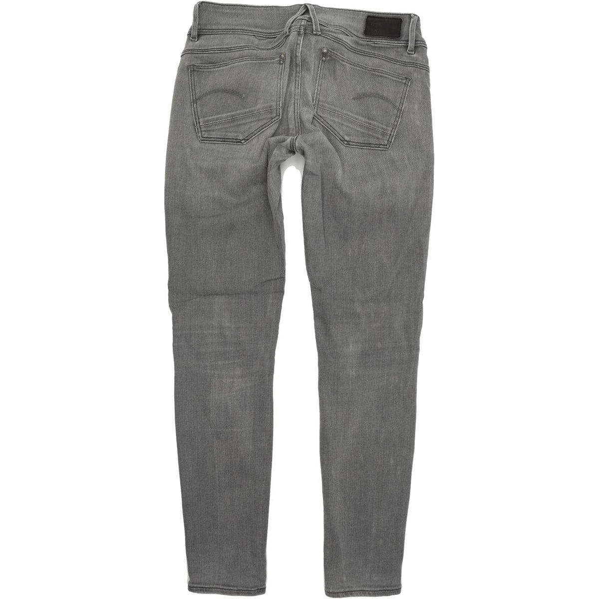 G-Star Lynn Zip Mid Women Grey Skinny Slim Stretch Jeans W27 L30