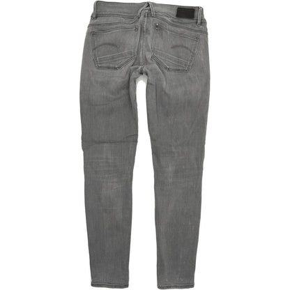 G-Star Lynn Zip Mid Women Grey Skinny Slim Stretch Jeans W27 L30