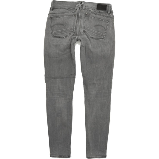 G-Star Lynn Zip Mid Women Grey Skinny Slim Stretch Jeans W27 L30