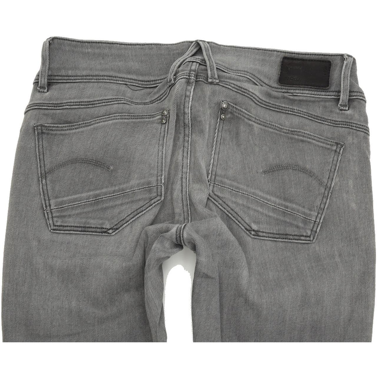 G-Star Lynn Zip Mid Women Grey Skinny Slim Stretch Jeans W27 L30