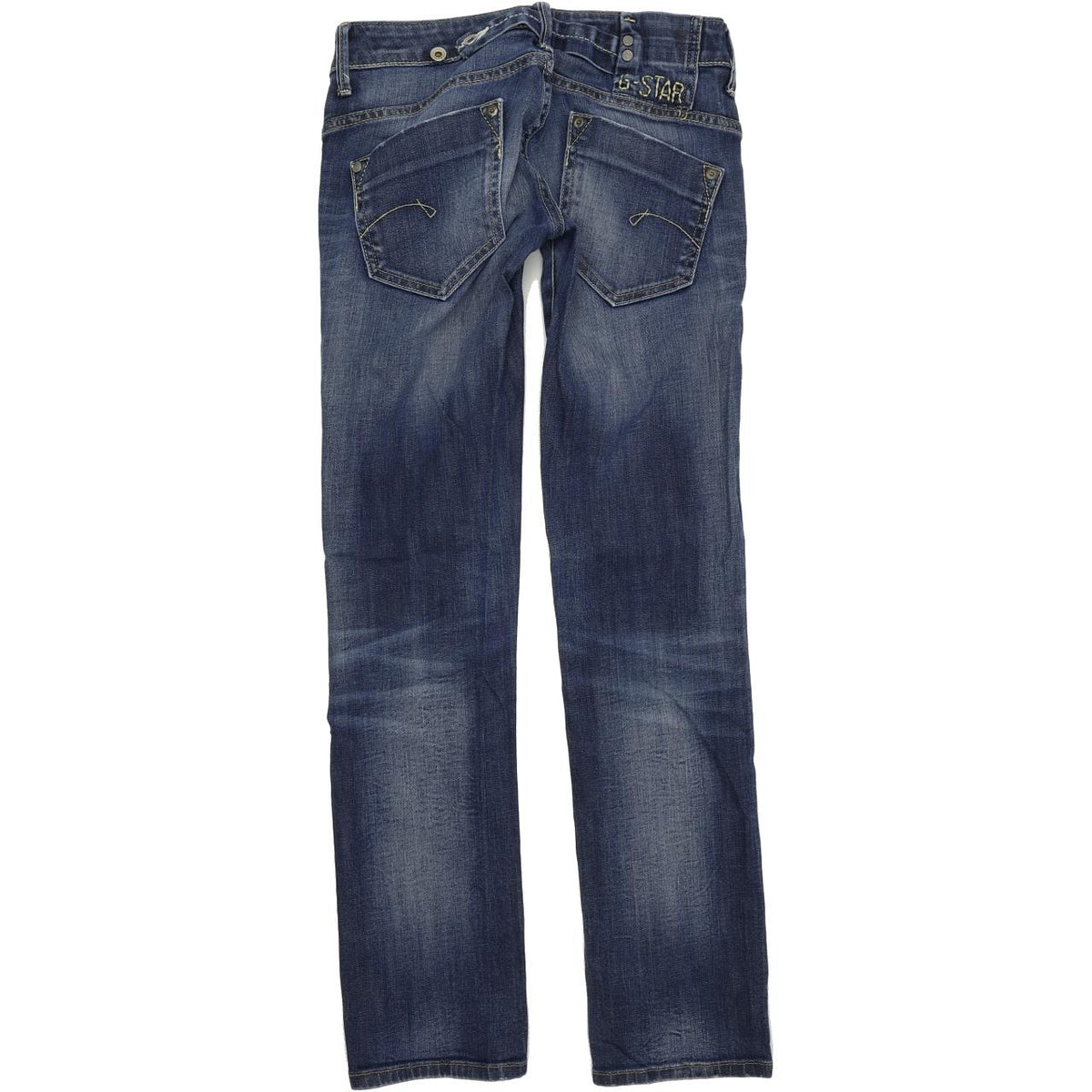 G-Star Women Blue Straight Regular Stretch Jeans W26 L30