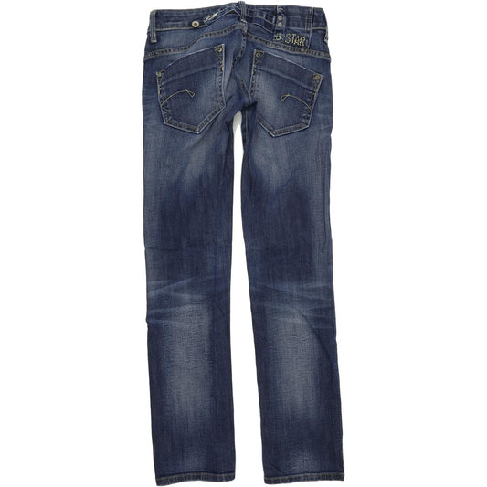 G-Star Women Blue Straight Regular Stretch Jeans W26 L30